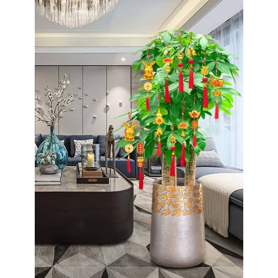 新年装饰品场景布置兔年春节盆景植物小挂件过年挂饰室内2023元旦图3