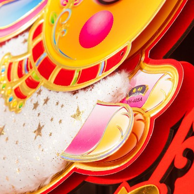新年装饰立体生肖可爱刺绣福字木质挂件宿舍门口2023兔年春节装饰图3