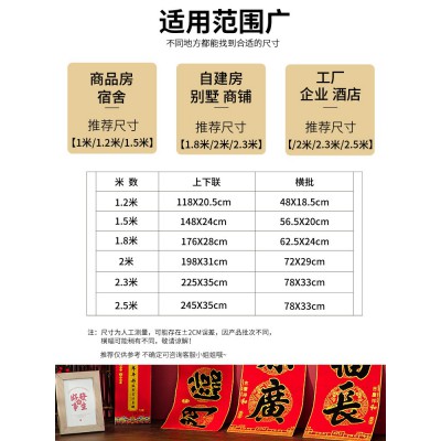 兔年绒布生意对联商铺商场店铺门联春联大门贴纸2023新年生意兴隆图3