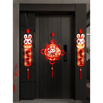 新年过年装饰品挂件LED福字彩灯串小红灯笼挂饰元旦春节家用布置图2