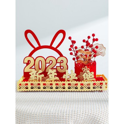 新年元旦装饰摆件2023兔年过年春节家用客厅布置挂件挂饰仪式用品图5