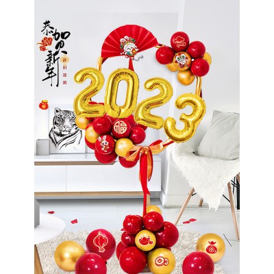 2023新年春节过年元旦商场店铺地飘大门装饰迎宾气球装饰布置品图4