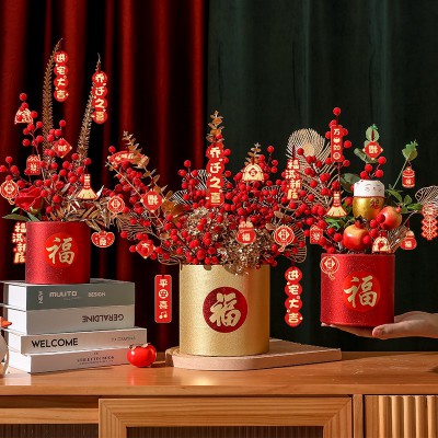 乔迁之喜新居布置装饰用品抱抱桶福桶搬家礼物新房客厅发财果摆件图3