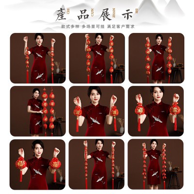 2023新年过年春节元旦香包串辣椒鞭炮串挂件兔年挂饰布置装饰用品图5